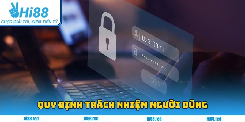 Chính sách bảo mật quy định trách nhiệm người dùng